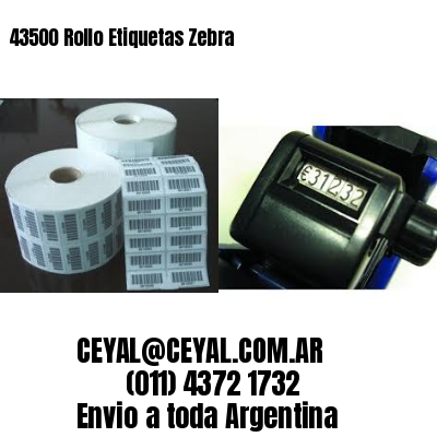43500 Rollo Etiquetas Zebra