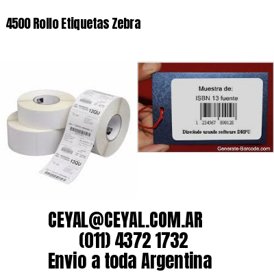 4500 Rollo Etiquetas Zebra