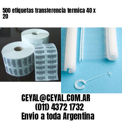 500 etiquetas transferencia termica 40 x 20