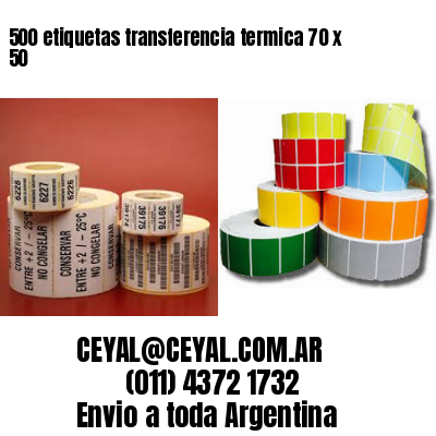 500 etiquetas transferencia termica 70 x 50