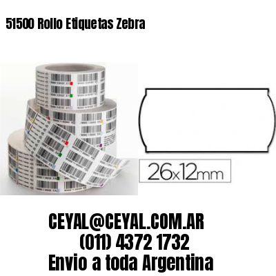 51500 Rollo Etiquetas Zebra