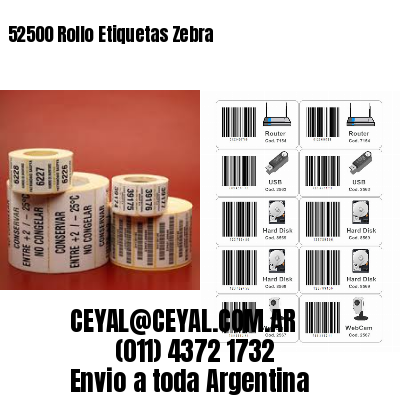 52500 Rollo Etiquetas Zebra