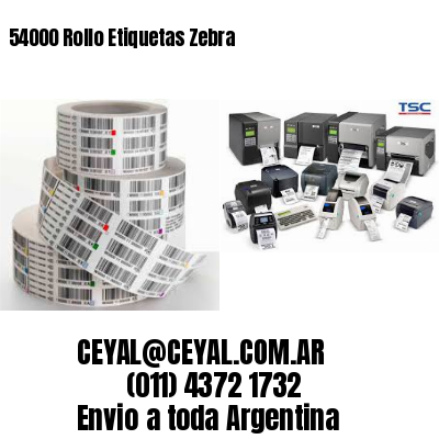 54000 Rollo Etiquetas Zebra
