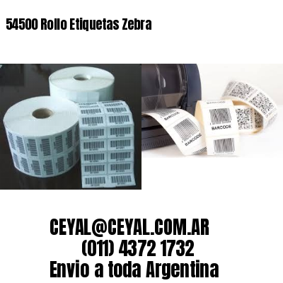 54500 Rollo Etiquetas Zebra
