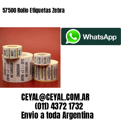 57500 Rollo Etiquetas Zebra