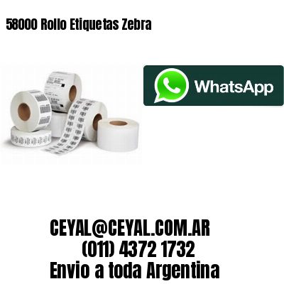58000 Rollo Etiquetas Zebra