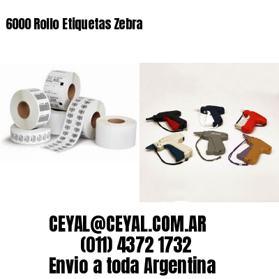 6000 Rollo Etiquetas Zebra