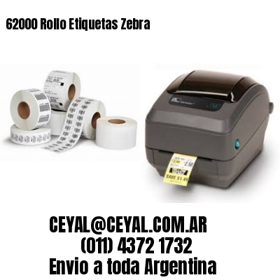 62000 Rollo Etiquetas Zebra