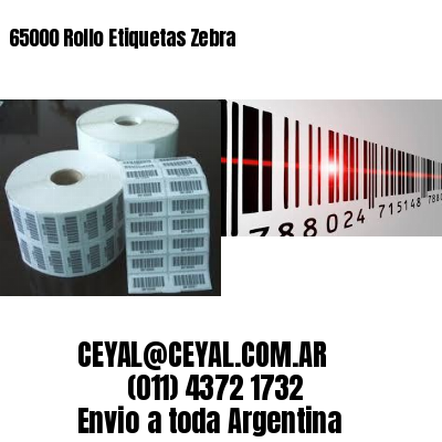 65000 Rollo Etiquetas Zebra