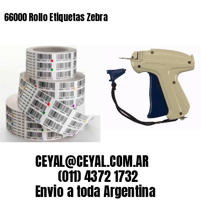 66000 Rollo Etiquetas Zebra