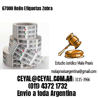 67000 Rollo Etiquetas Zebra