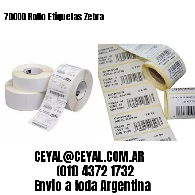 70000 Rollo Etiquetas Zebra