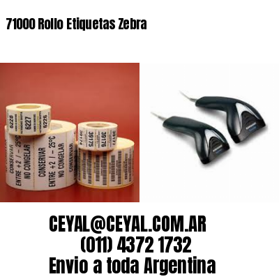 71000 Rollo Etiquetas Zebra