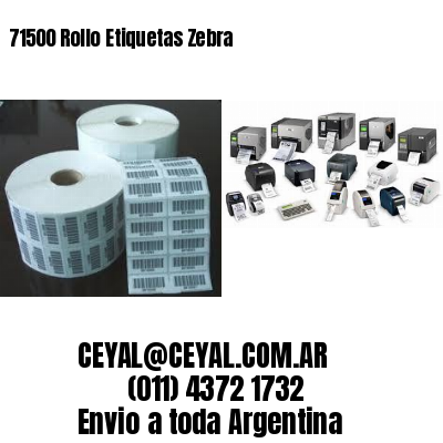 71500 Rollo Etiquetas Zebra