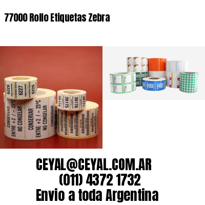 77000 Rollo Etiquetas Zebra