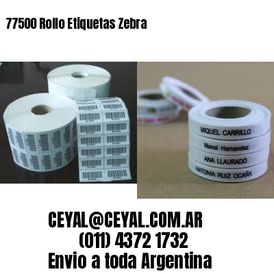 77500 Rollo Etiquetas Zebra