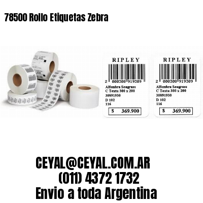 78500 Rollo Etiquetas Zebra