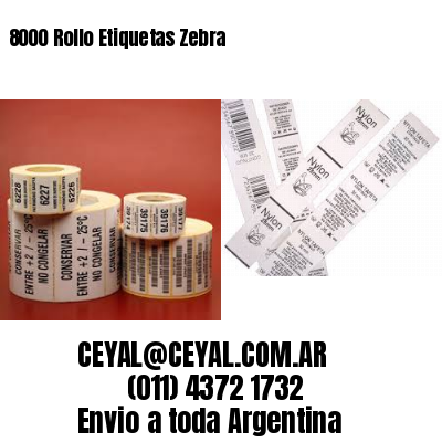 8000 Rollo Etiquetas Zebra