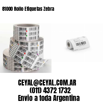 81000 Rollo Etiquetas Zebra