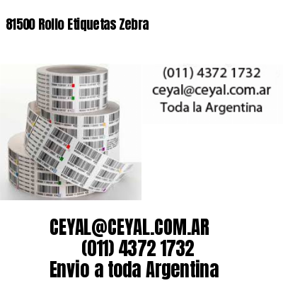 81500 Rollo Etiquetas Zebra