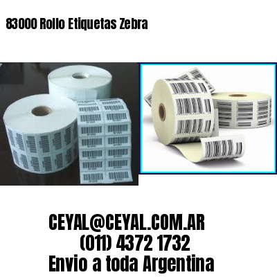 83000 Rollo Etiquetas Zebra