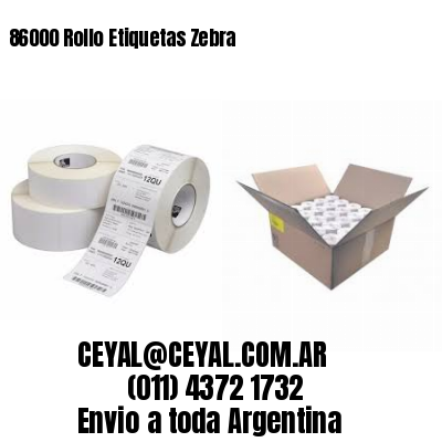 86000 Rollo Etiquetas Zebra