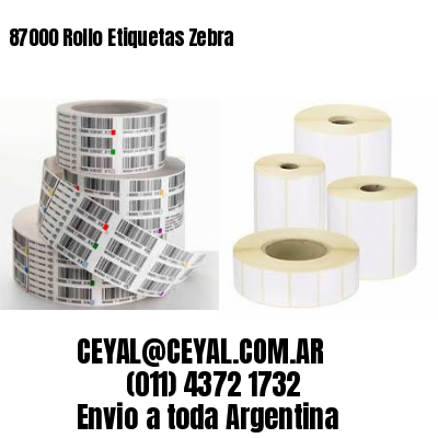 87000 Rollo Etiquetas Zebra