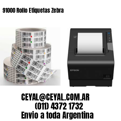 91000 Rollo Etiquetas Zebra