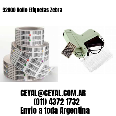 92000 Rollo Etiquetas Zebra