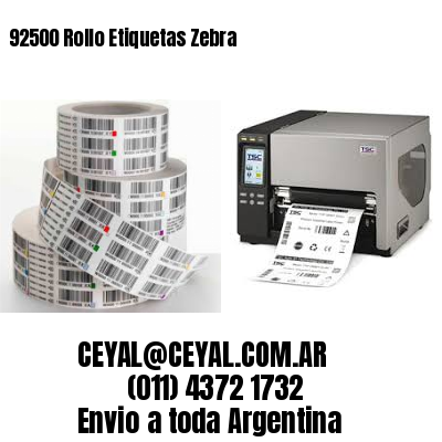 92500 Rollo Etiquetas Zebra