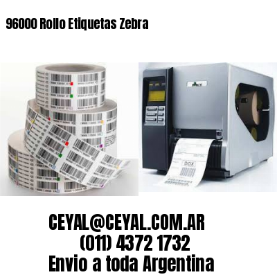 96000 Rollo Etiquetas Zebra