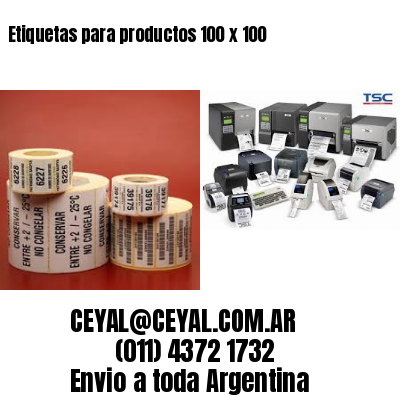 Etiquetas para productos 100 x 100