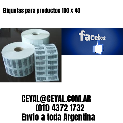 Etiquetas para productos 100 x 40