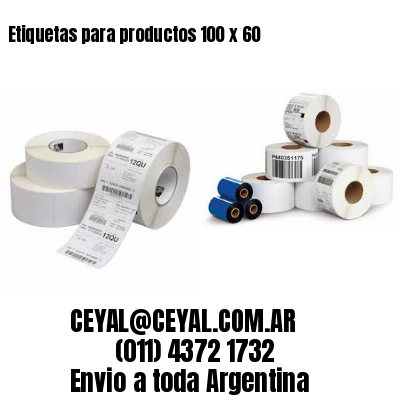 Etiquetas para productos 100 x 60