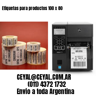 Etiquetas para productos 100 x 80