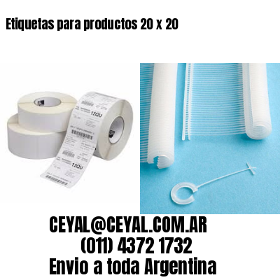 Etiquetas para productos 20 x 20