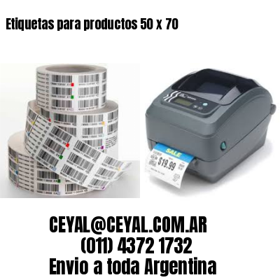 Etiquetas para productos 50 x 70