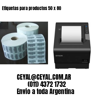 Etiquetas para productos 50 x 80