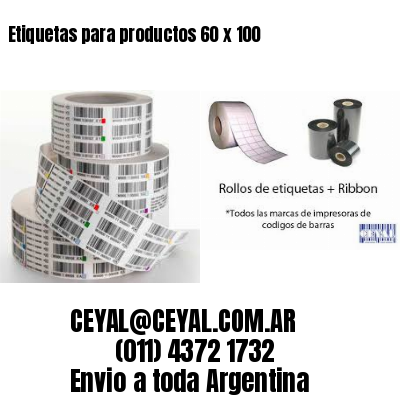 Etiquetas para productos 60 x 100