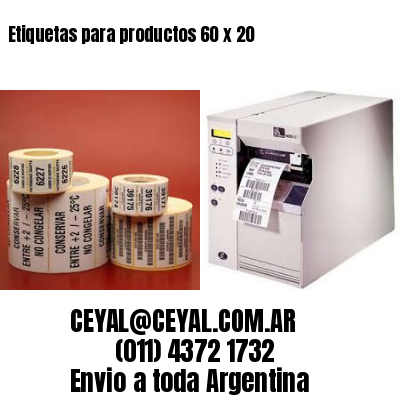 Etiquetas para productos 60 x 20