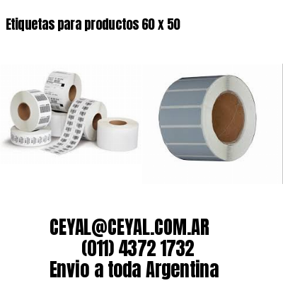 Etiquetas para productos 60 x 50