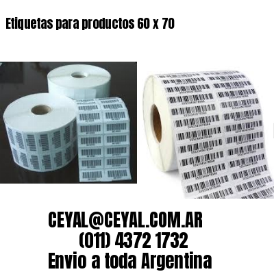 Etiquetas para productos 60 x 70