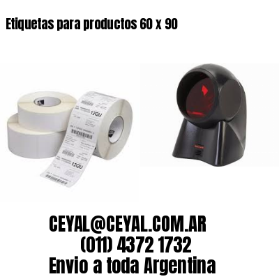 Etiquetas para productos 60 x 90