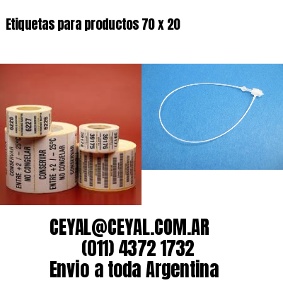 Etiquetas para productos 70 x 20