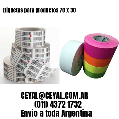 Etiquetas para productos 70 x 30