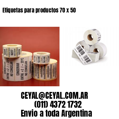 Etiquetas para productos 70 x 50