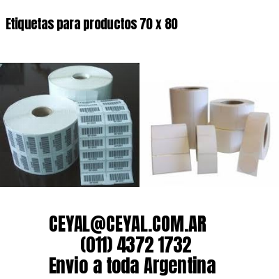 Etiquetas para productos 70 x 80