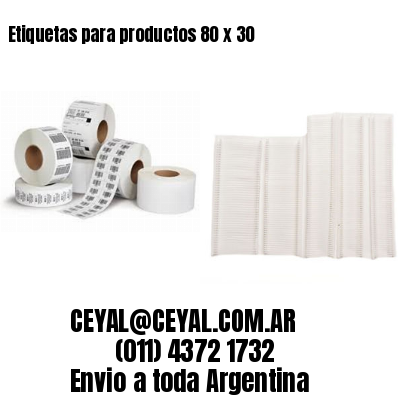 Etiquetas para productos 80 x 30