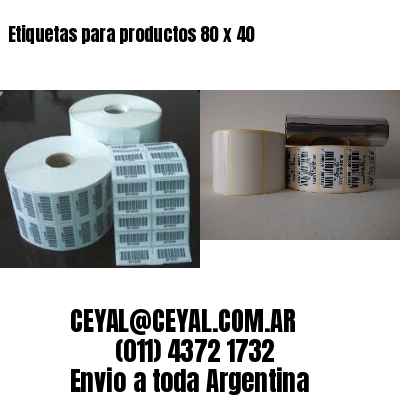 Etiquetas para productos 80 x 40