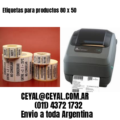 Etiquetas para productos 80 x 50